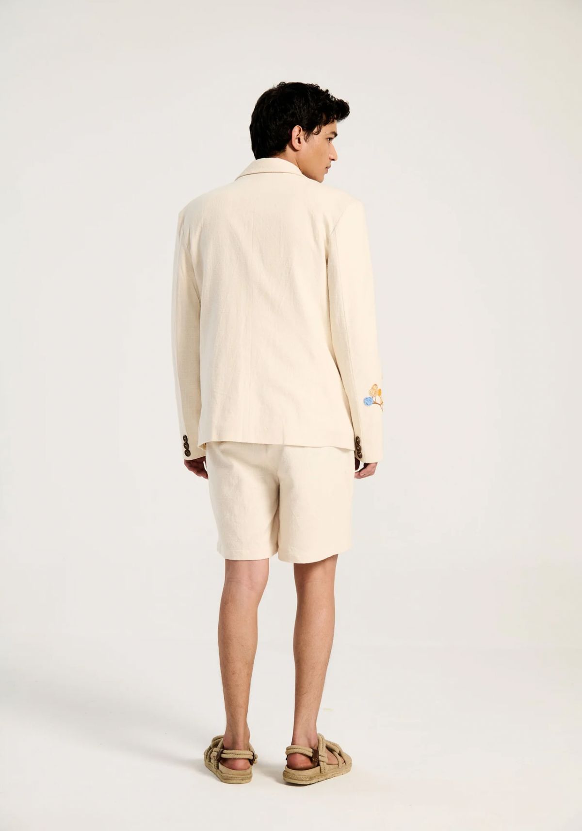 "Le summer" hand embroidered shorts - image 2