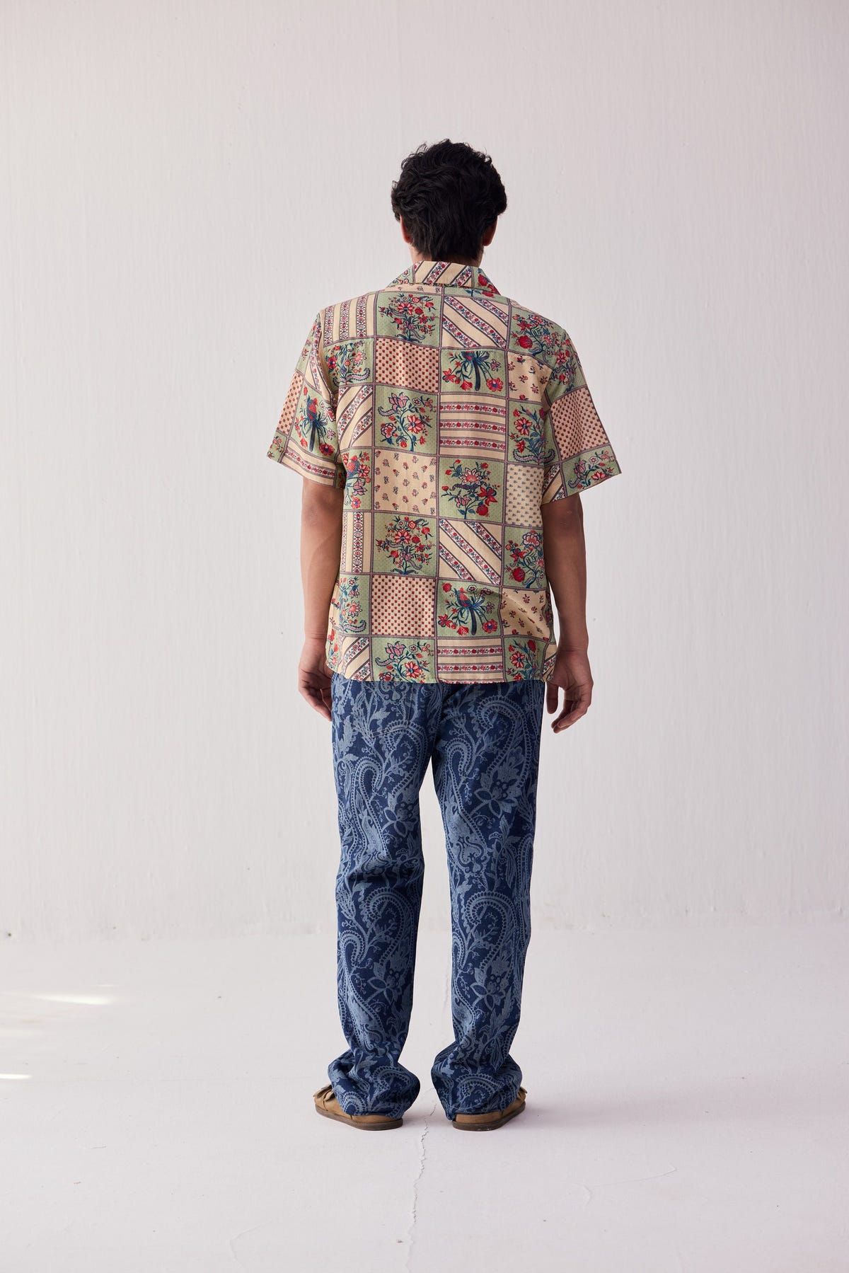 Paisley straight fit denim pants - image 4