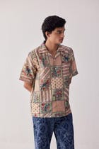 Paisley straight fit denim pants view 5