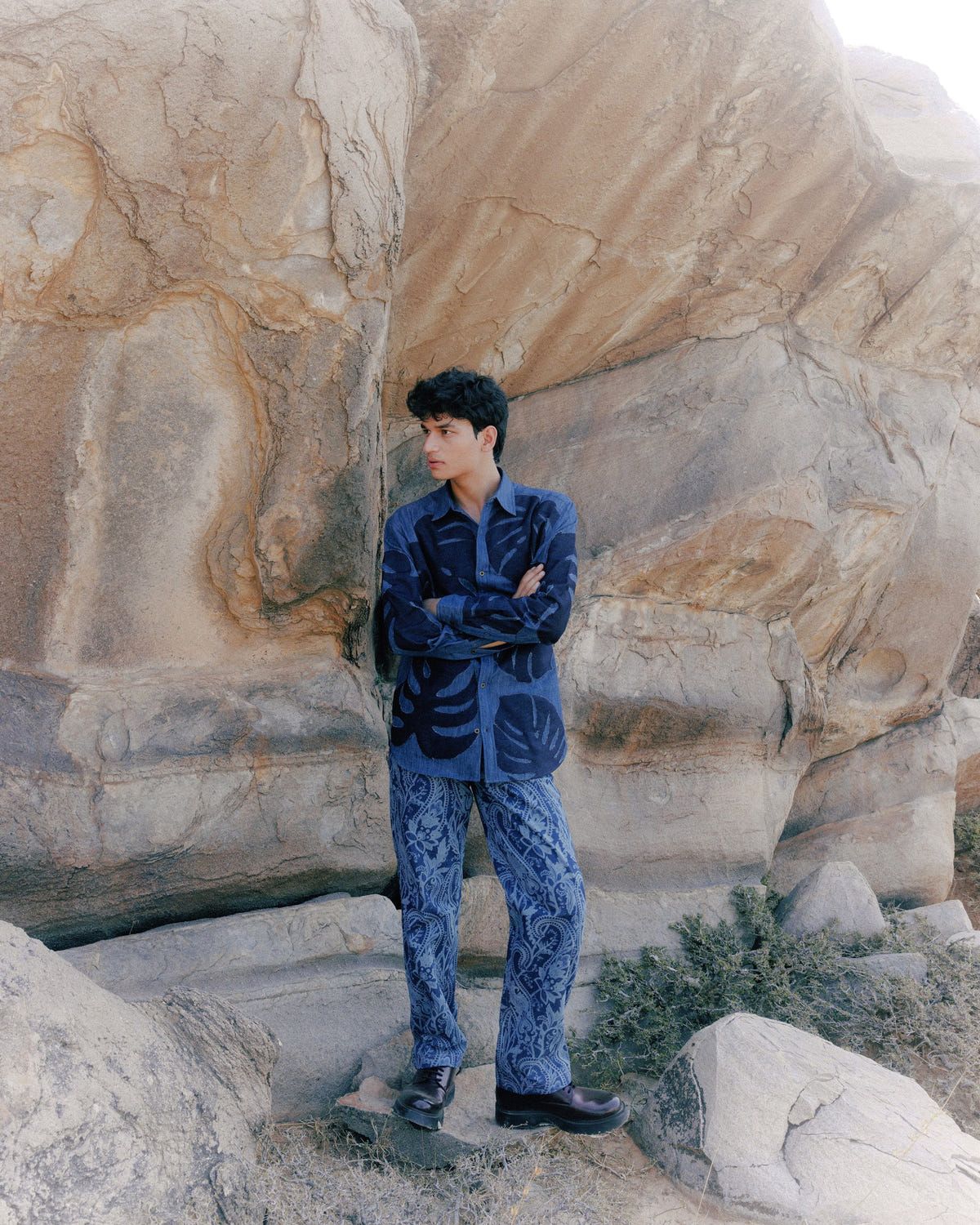 Paisley straight fit denim pants - image 6