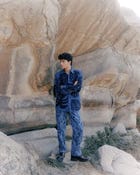 Paisley straight fit denim pants view 6