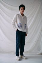 Wavy pockets Zip up Jacket view 1