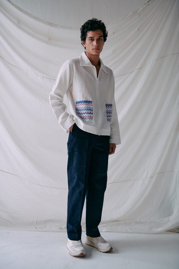 Perte D'ego — Wavy pockets Zip up Jacket