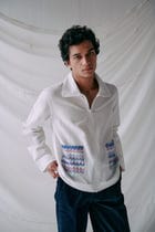 Wavy pockets Zip up Jacket view 4