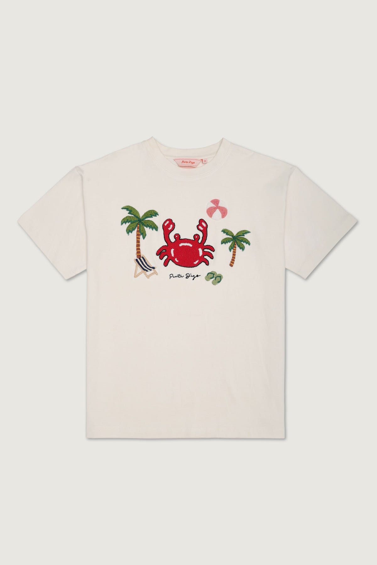 "Le Crab" hand embroidered T-Shirt - image 1