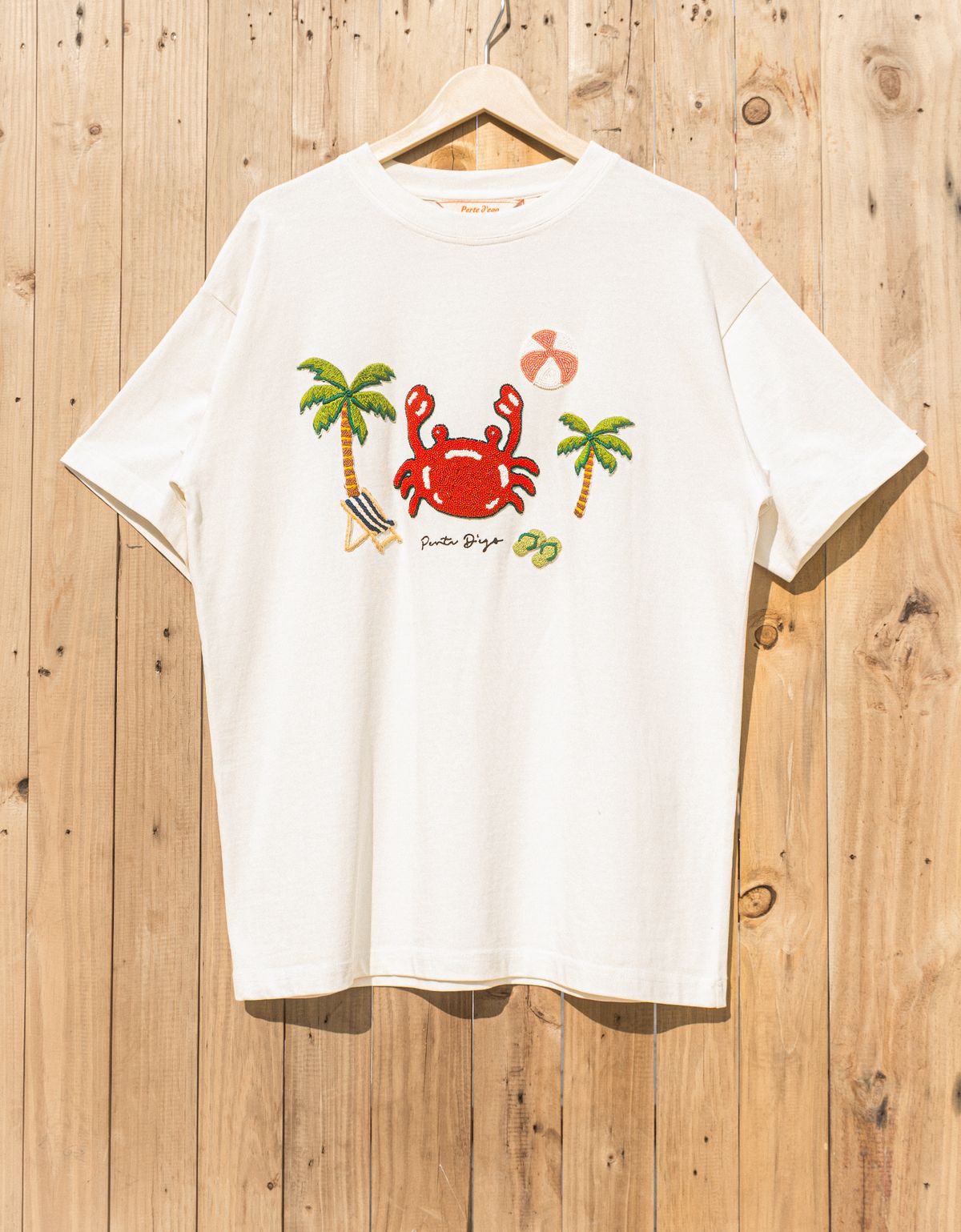 "Le Crab" hand embroidered T-Shirt - image 3