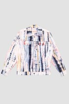 Multicolor shibori trucker jacket view 1