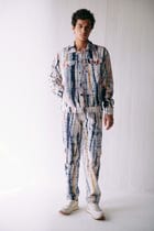 Multicolor shibori trucker jacket view 3
