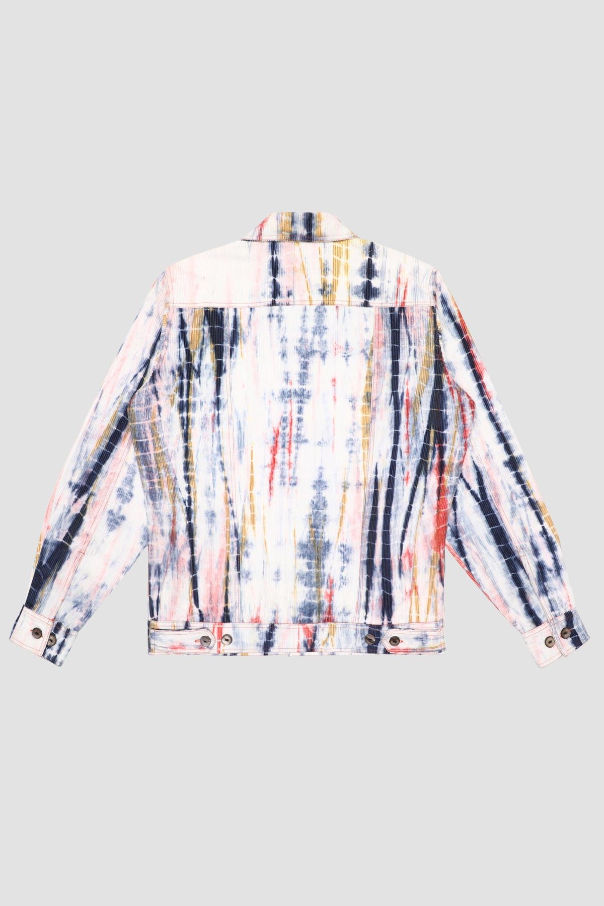 Multicolor shibori trucker jacket - image 4