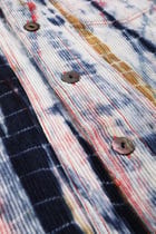 Multicolor shibori trucker jacket view 5