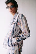 Multicolor shibori trucker jacket view 7