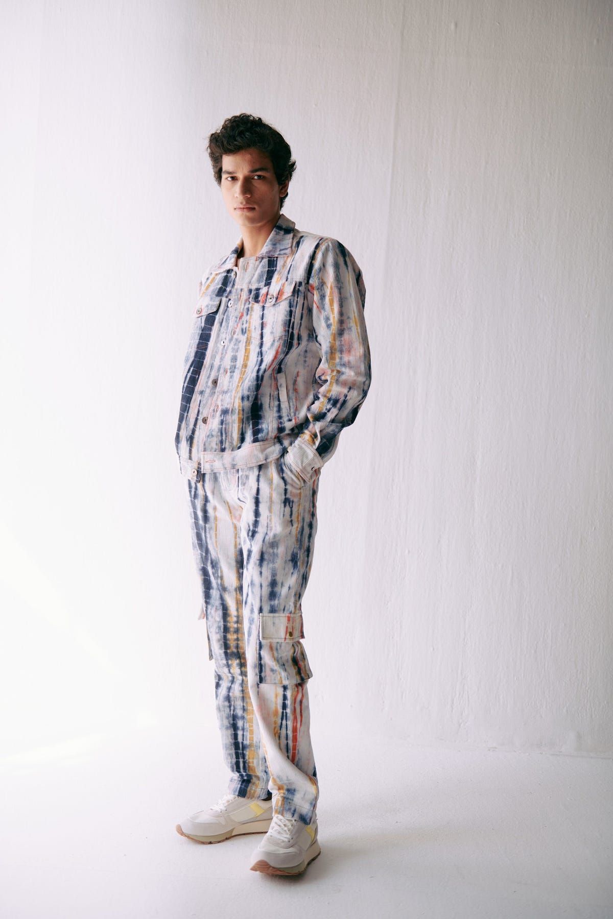 Multicolor shibori trucker jacket - image 10