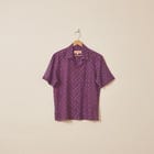 Purple embellished lace shirt view 1