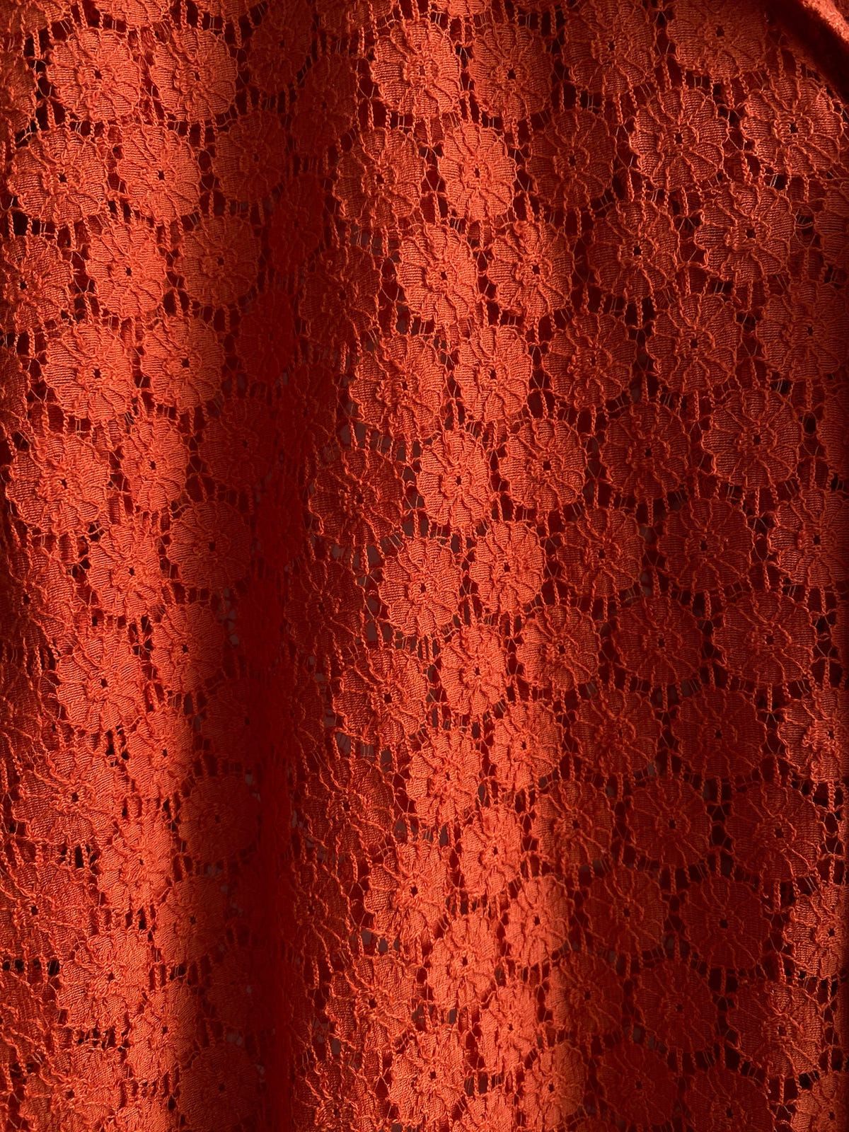 Floral lace full sleeve shirt- Rust - image 7