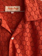 Floral lace full sleeve shirt- Rust view 8
