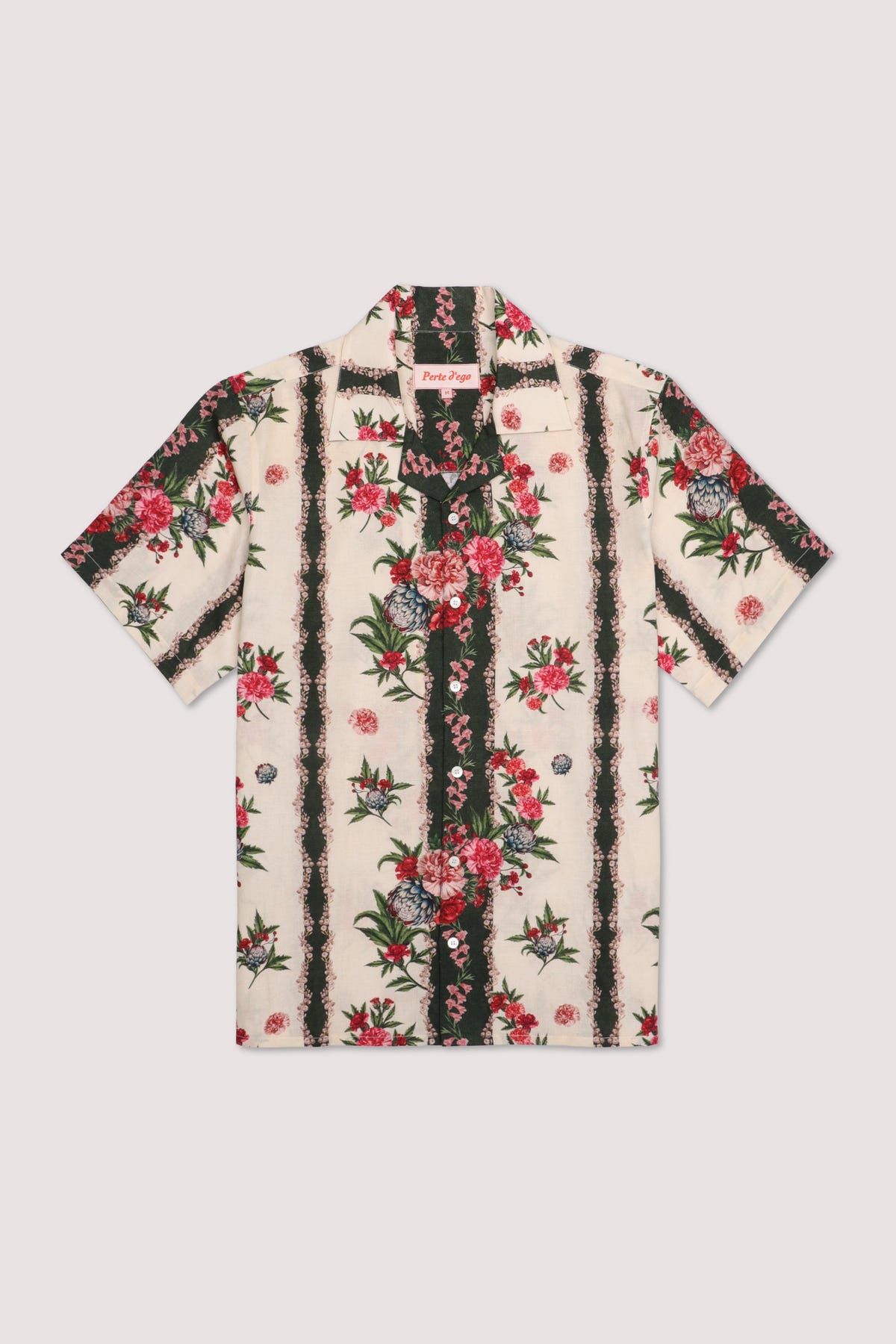 "Floral stripes" linen shirt - image 1