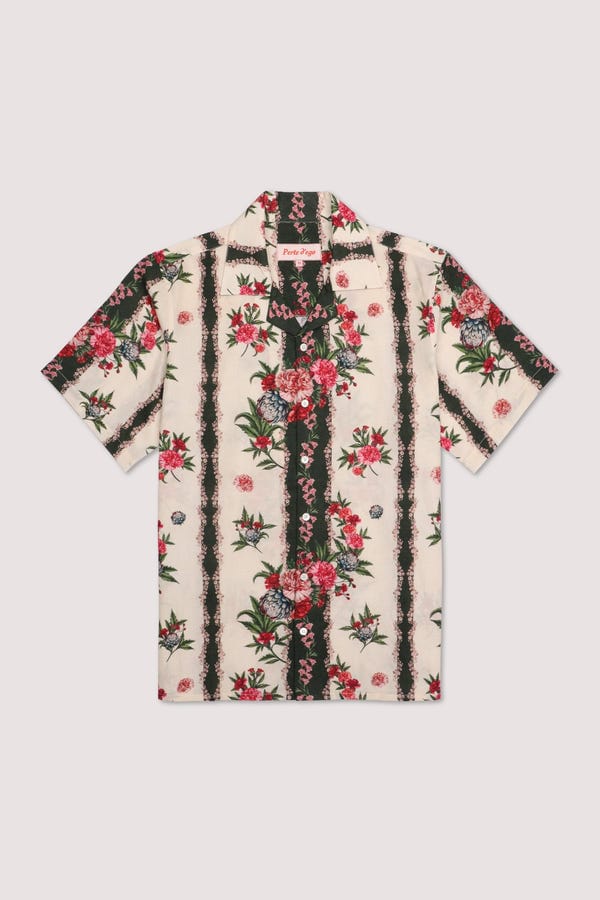 Perte D'ego — "Floral stripes" linen shirt