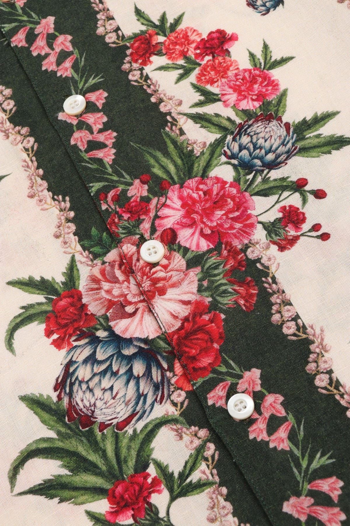"Floral stripes" linen shirt - image 2