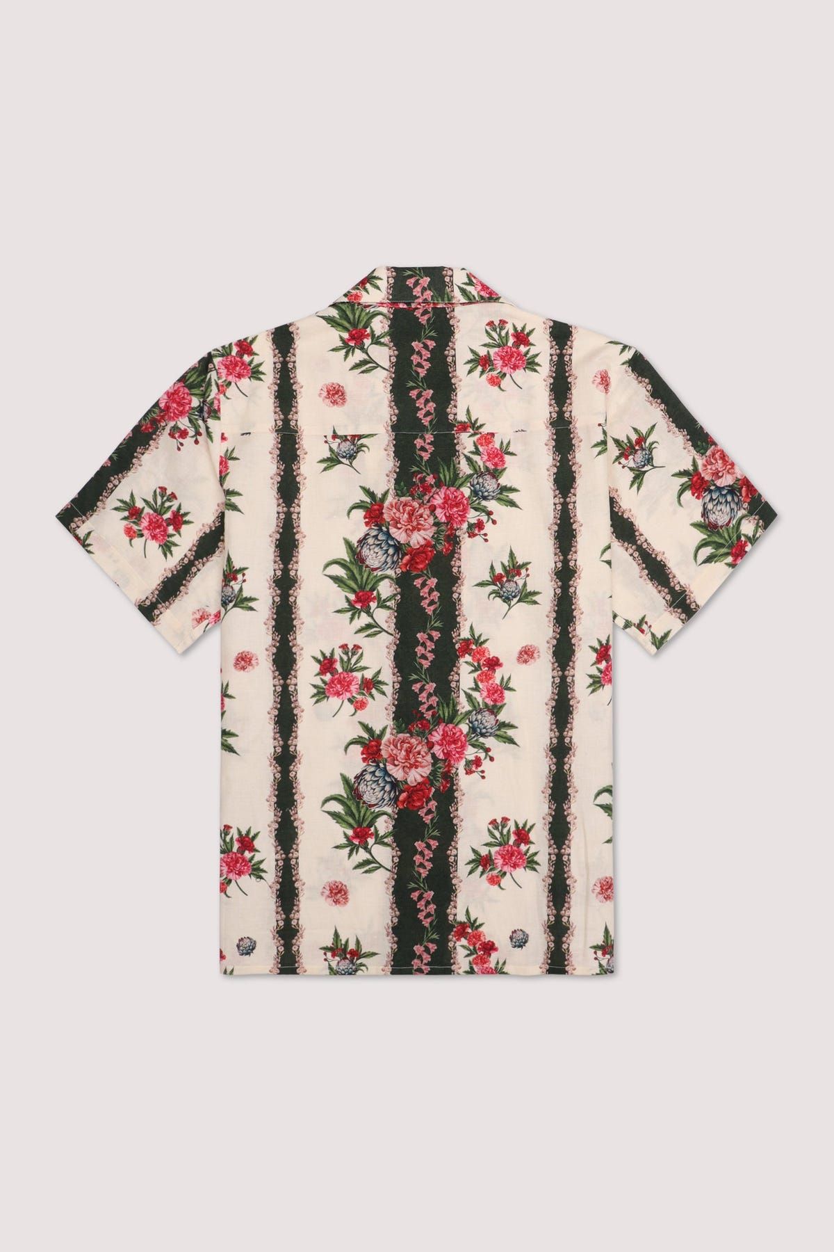 "Floral stripes" linen shirt - image 3