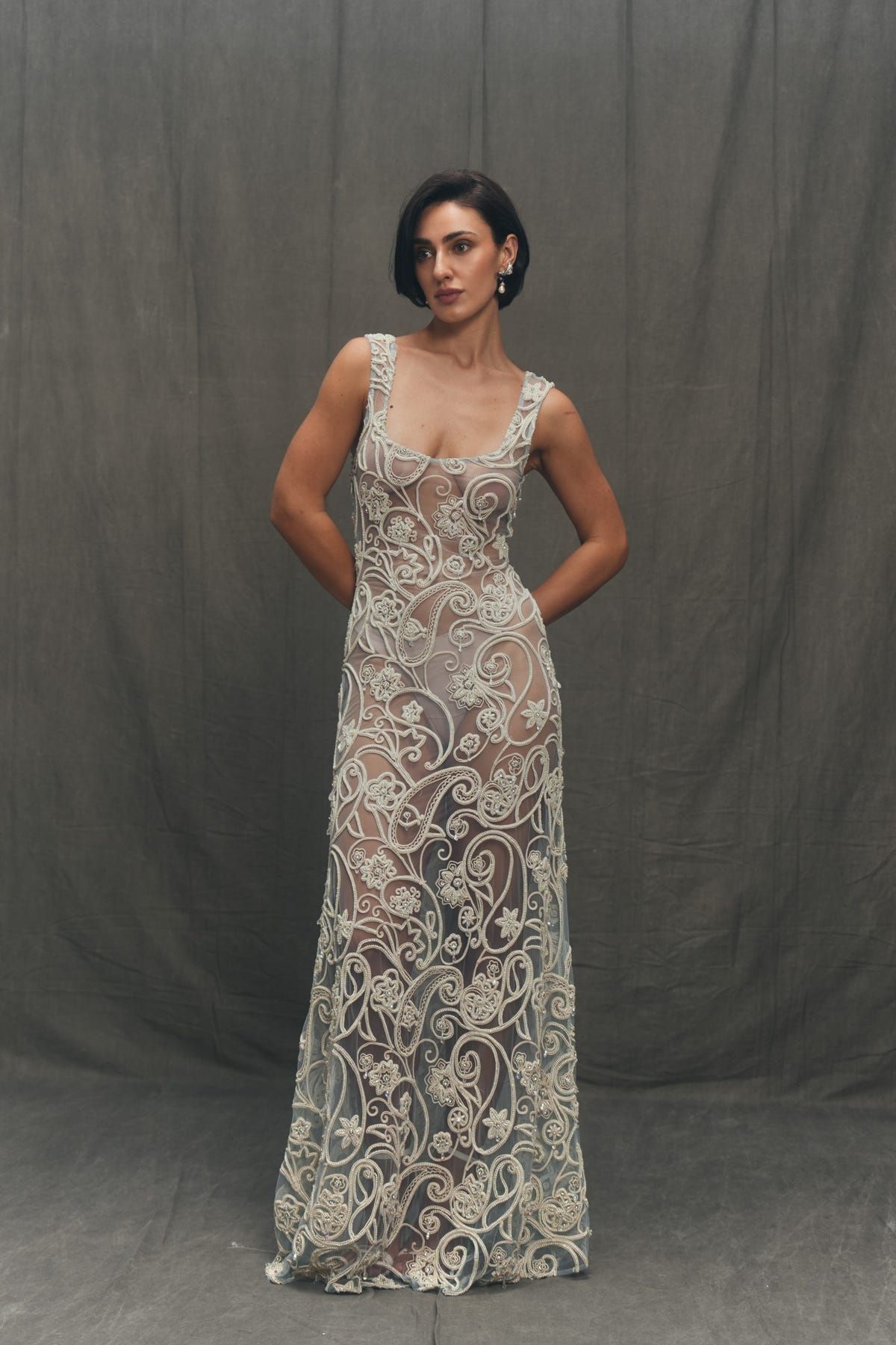 The Florentine Hand-Embroidered Gown - image 1