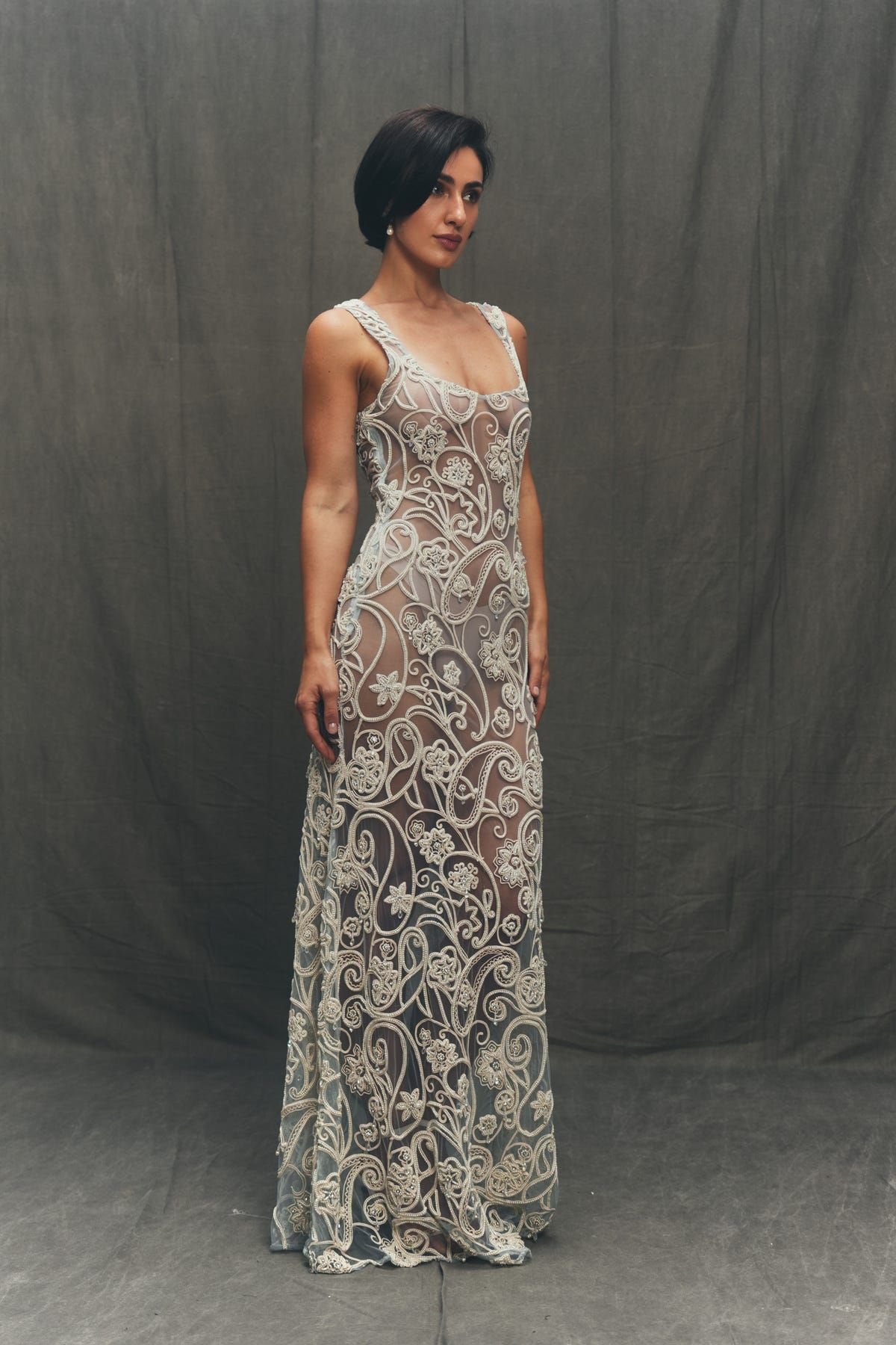 The Florentine Hand-Embroidered Gown - image 4