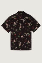 Floral printed shirt- Chocolate brown view 3