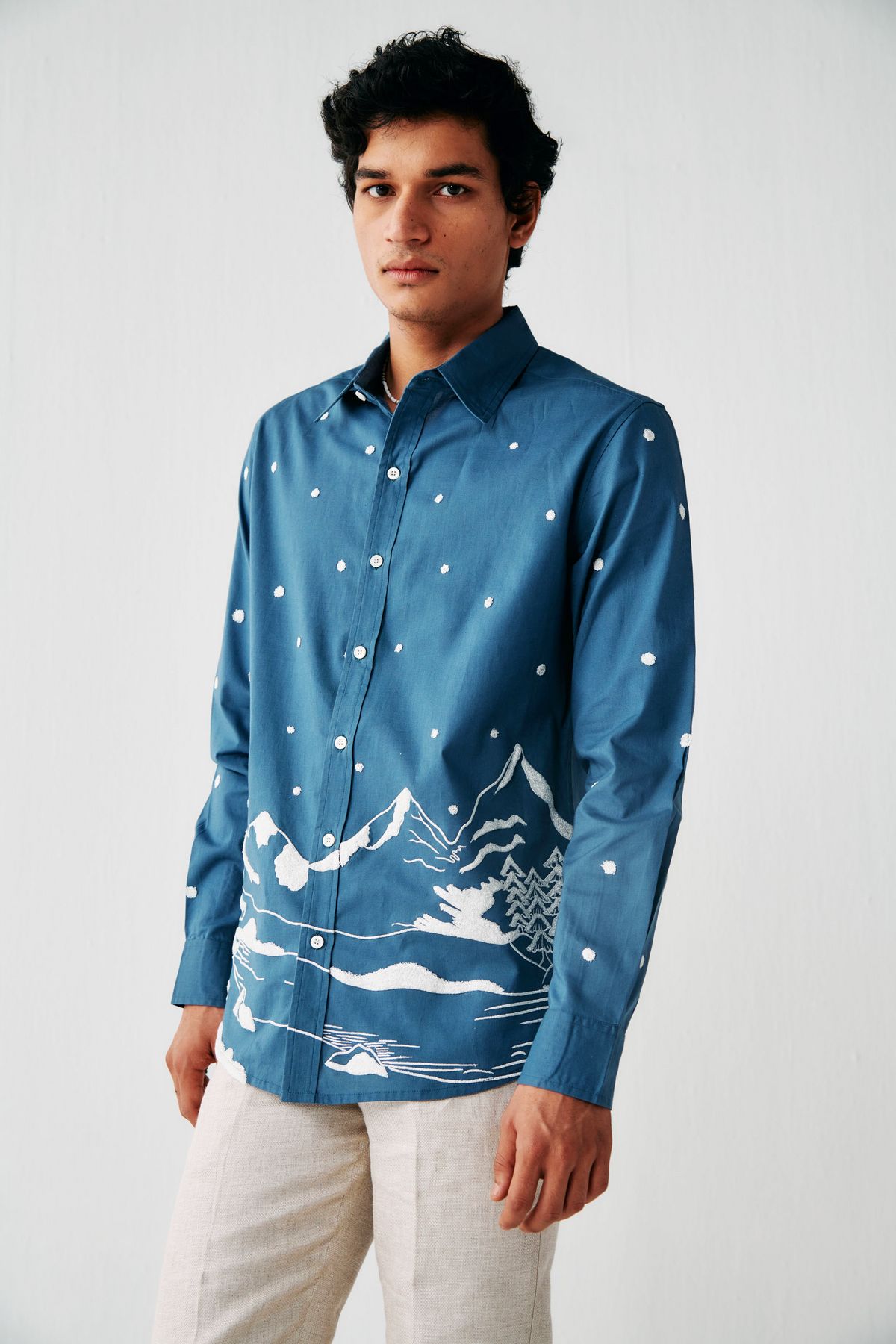 "Snow day" embroidered shirt - image 1