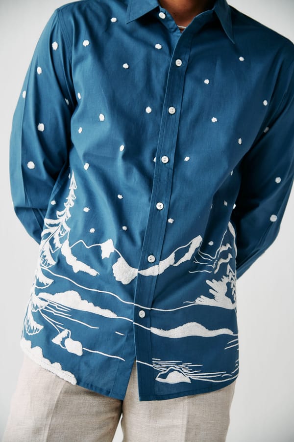 Perte D'ego — "Snow day" embroidered shirt