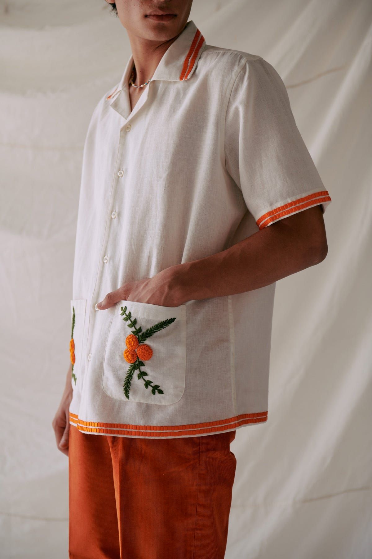 Marigold embroidered shirt - image 2