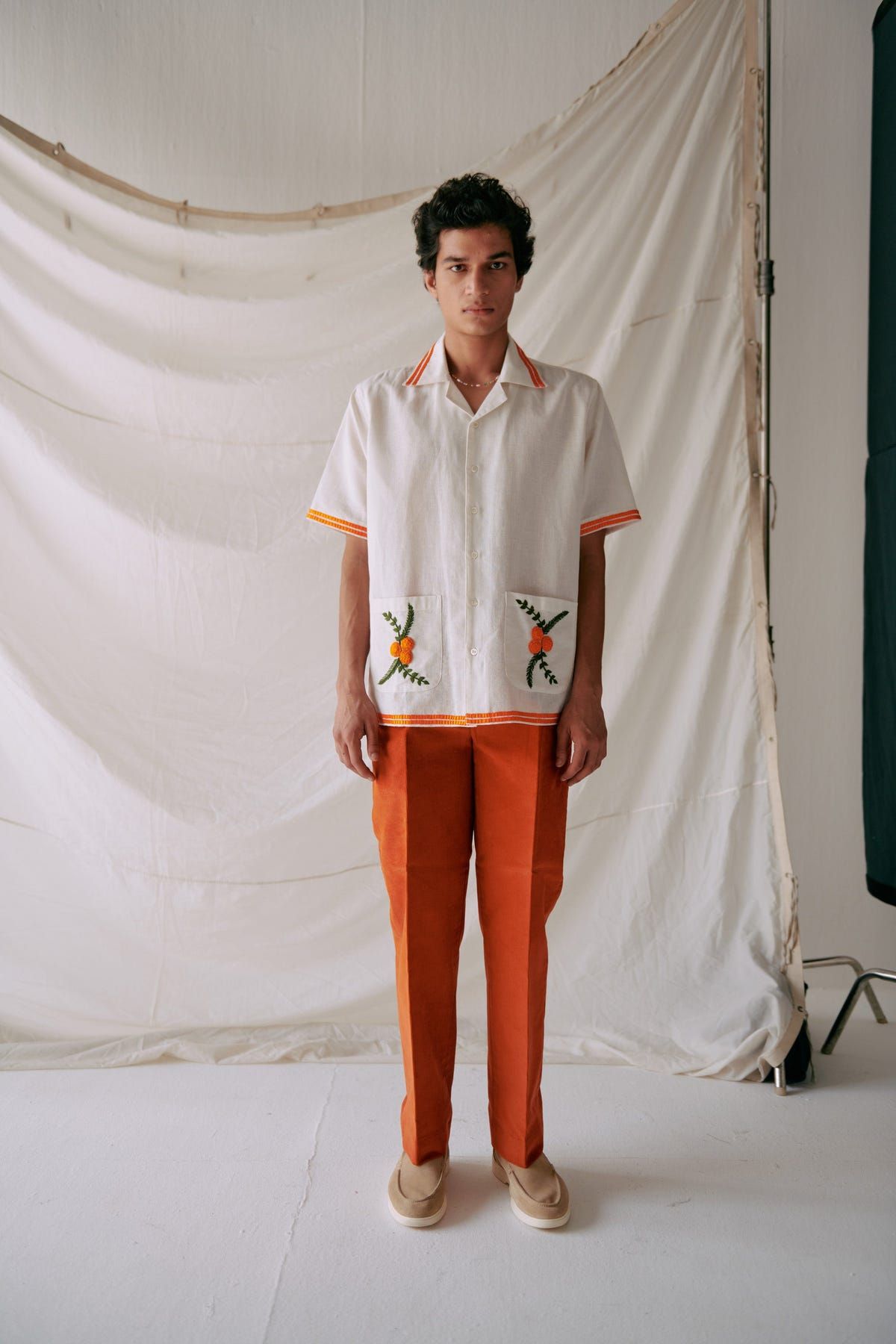 Marigold embroidered shirt - image 4