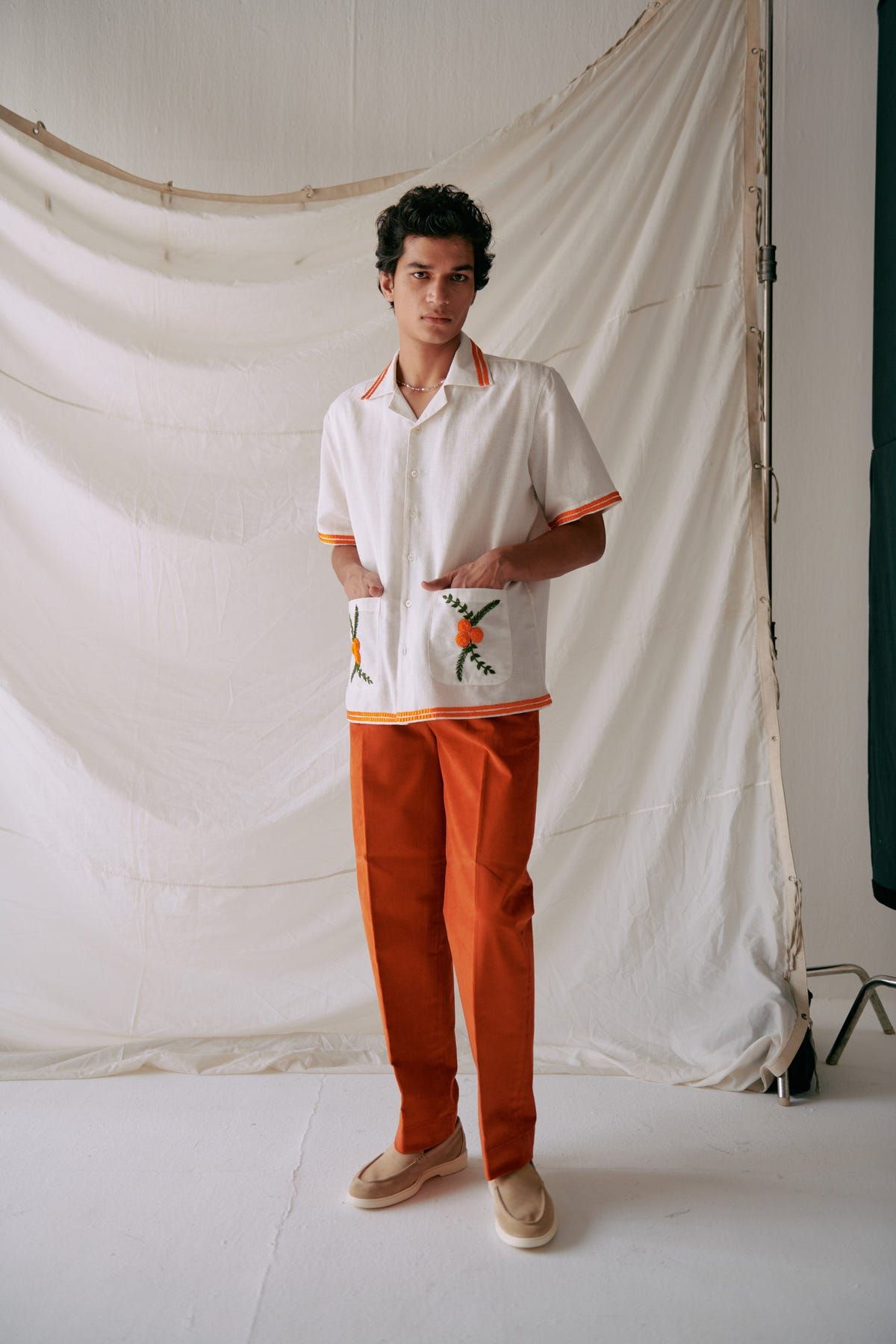 Marigold embroidered shirt - image 7