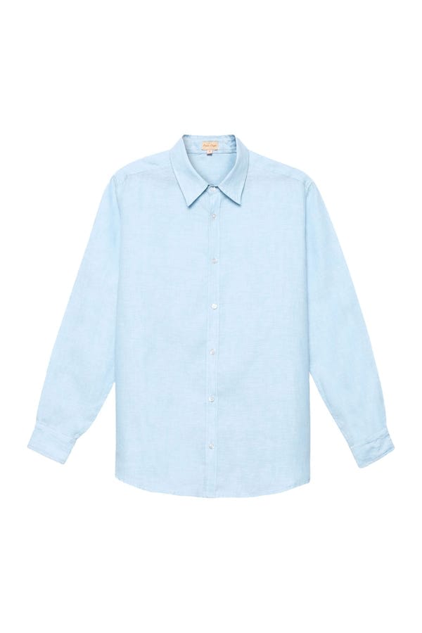 Perte D'ego — Baby Blue full sleeve linen shirt