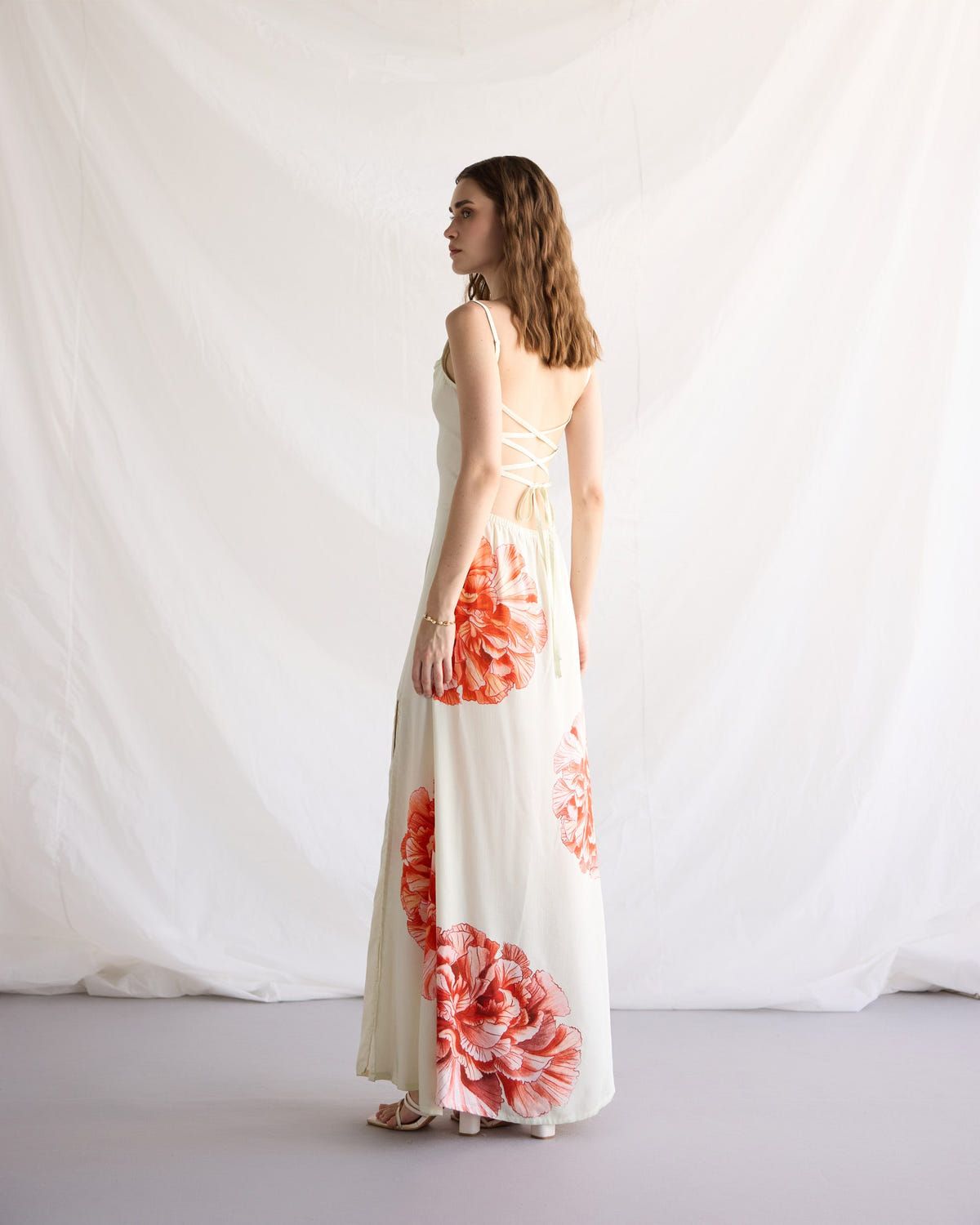 Hydrangea Pleated Cowl Aline Dress - image 5