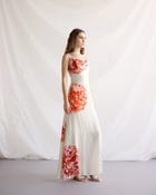 Hydrangea Pleated Cowl Aline Dress view 7