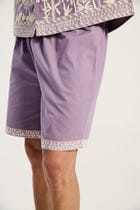 "Palm paradise" border embroidered shorts view 1