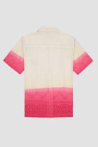 Dip dye embroidered shirt view 4