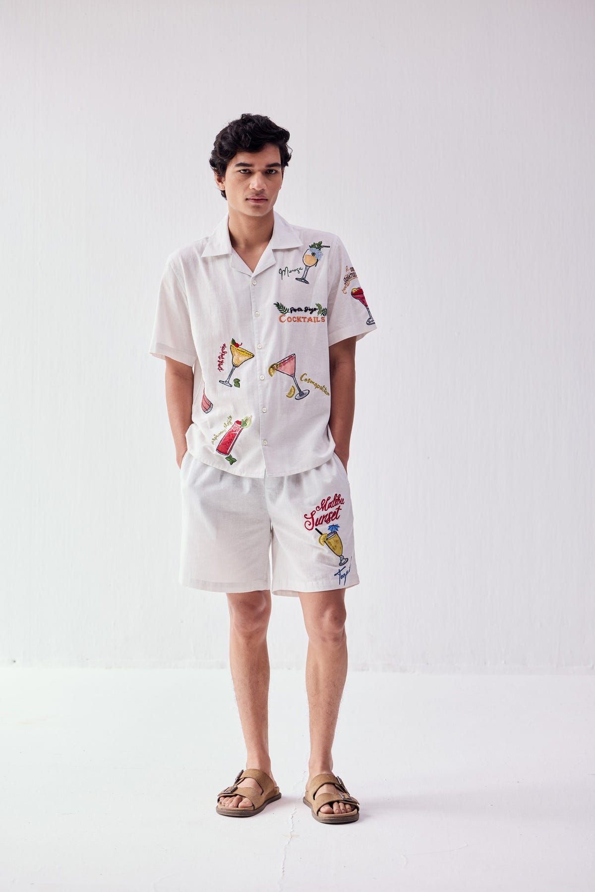"Malibu sunsets” hand embroidered shirt - image 1