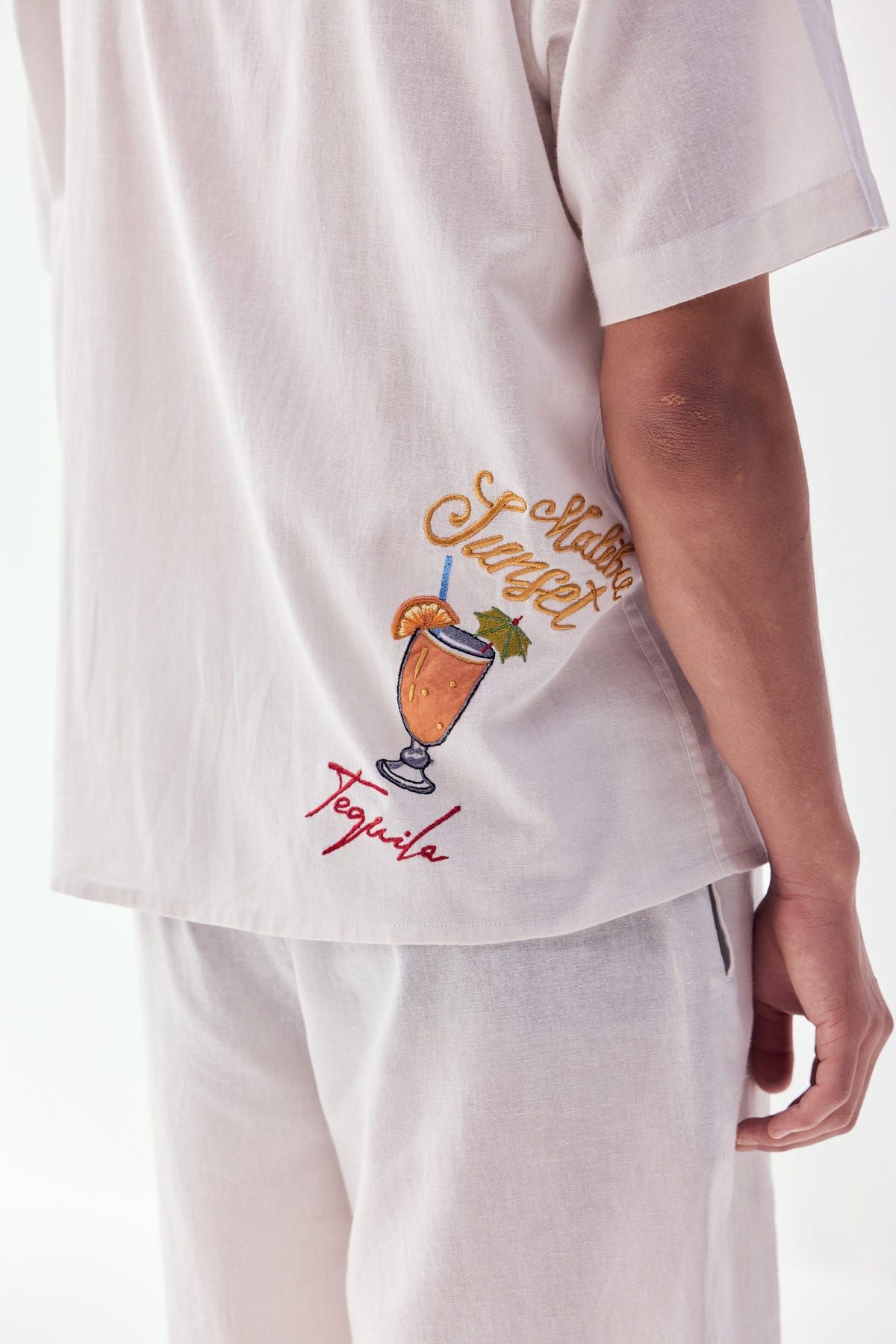 "Malibu sunsets” hand embroidered shirt - image 3