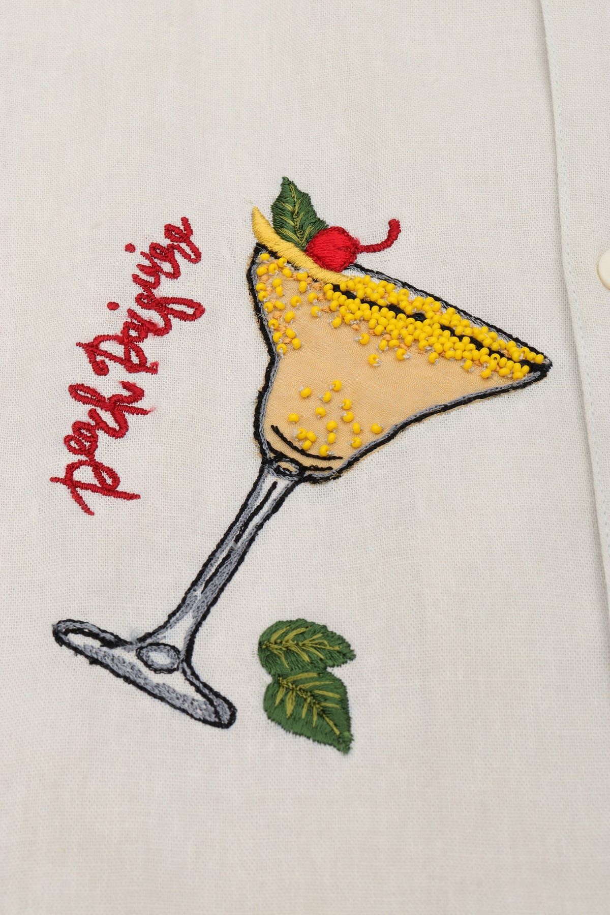 "Malibu sunsets” hand embroidered shirt - image 7