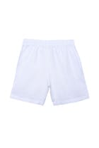 Santorini white linen shorts view 2