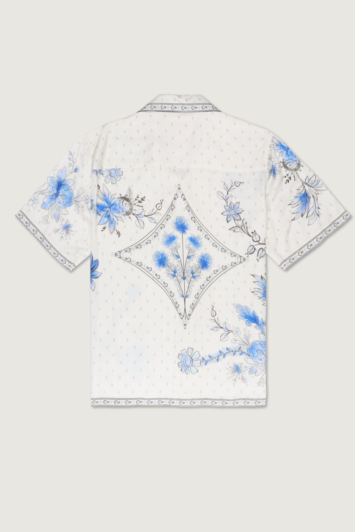 "Blue pottery" half sleeves shirt - image 3