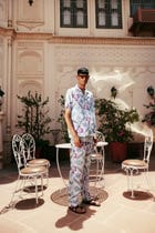 Moroccan tiles lounge pants view 2