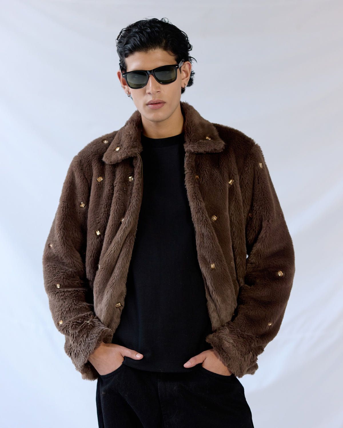 Winter Noir Faux-Fur jacket - image 4
