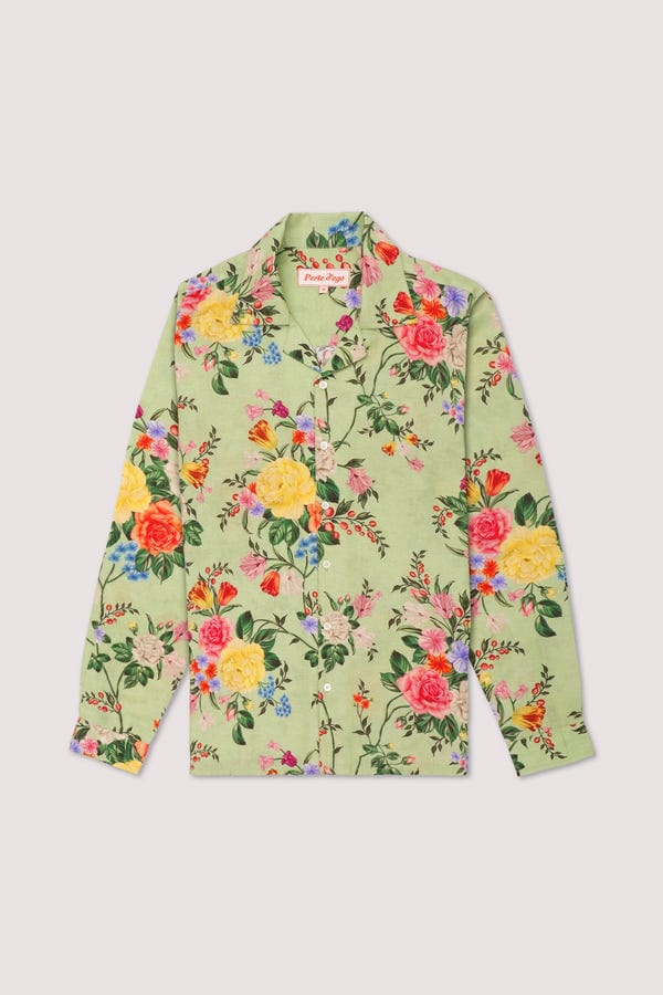 Perte D'ego — Vintage victorian floral shirt- Full sleeves
