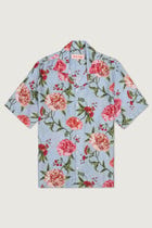 "Turks and Caicos" silk shirt- Blue view 1