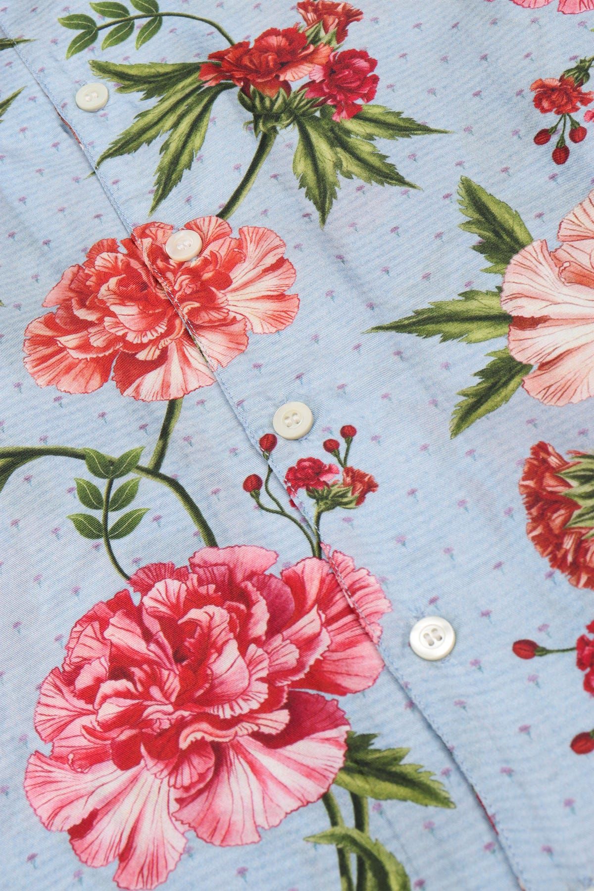 "Turks and Caicos" silk shirt- Blue - image 2