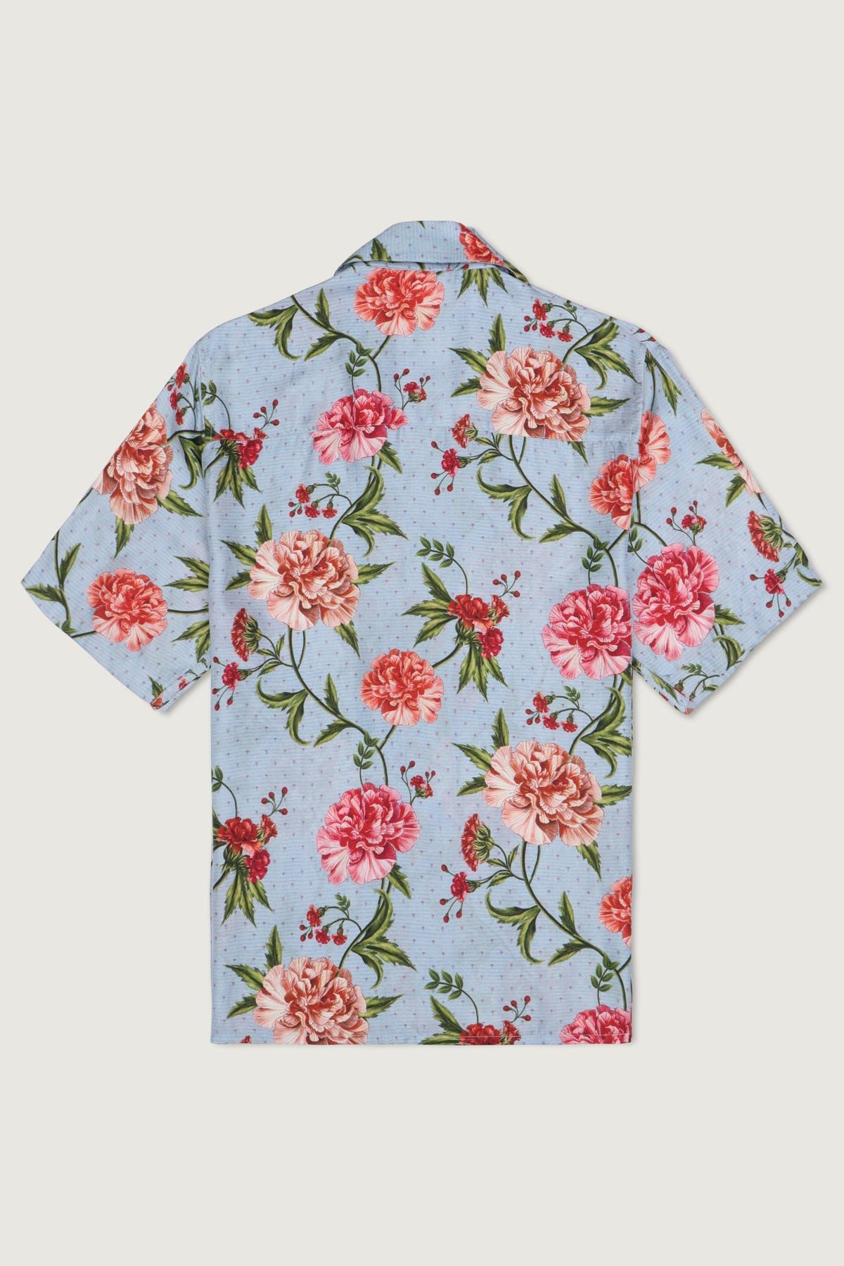 "Turks and Caicos" silk shirt- Blue - image 3