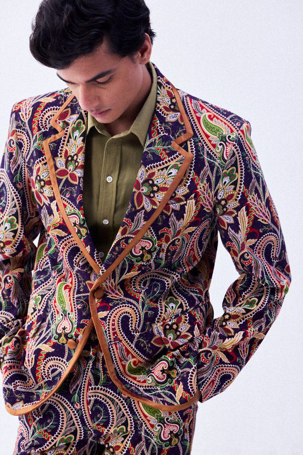 Perte D'ego — Purple paisley blazer