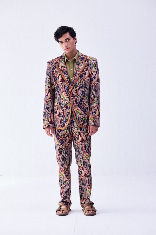 Perte D'ego — Purple paisley blazer