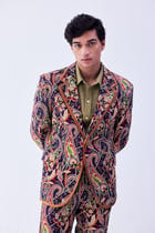 Purple paisley blazer view 4